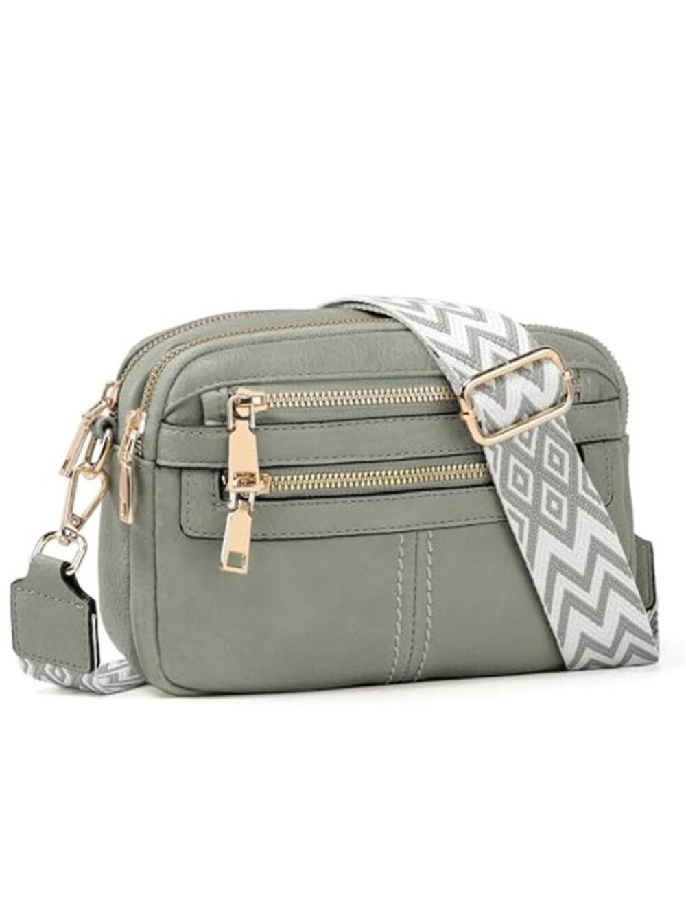 TANTOMI Crossbody Bags for Women, 6-Pockets Cross Body Purse, Vegan Leather
